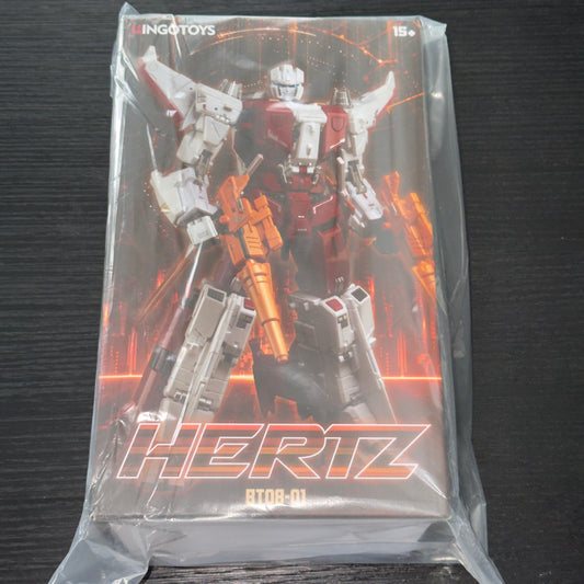 BingoToys BT08-01 Hertz (2nd Run) Masterpiece-scale Transformers figure, brand new and factory sealed, featuring detailed sculpting and premium third-party collectible design in original packaging.