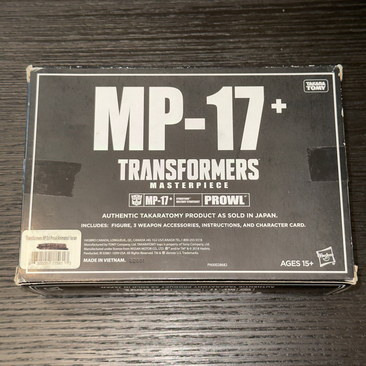 RARE! MP-17+ Prowl Takara Tomy Toy Deco Masterpiece Transformers AUTHENTIC | Brand New
