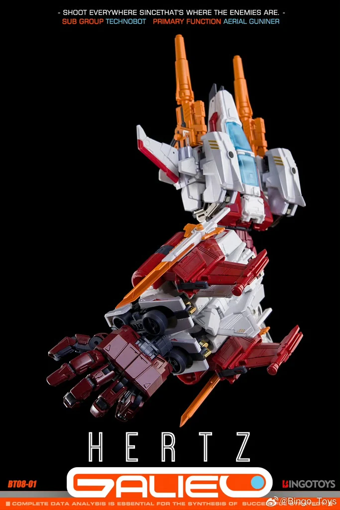 BingoToys BT08-01 Hertz (Strafe) 2nd Run Galileo Combiner | Masterpiece Transformers