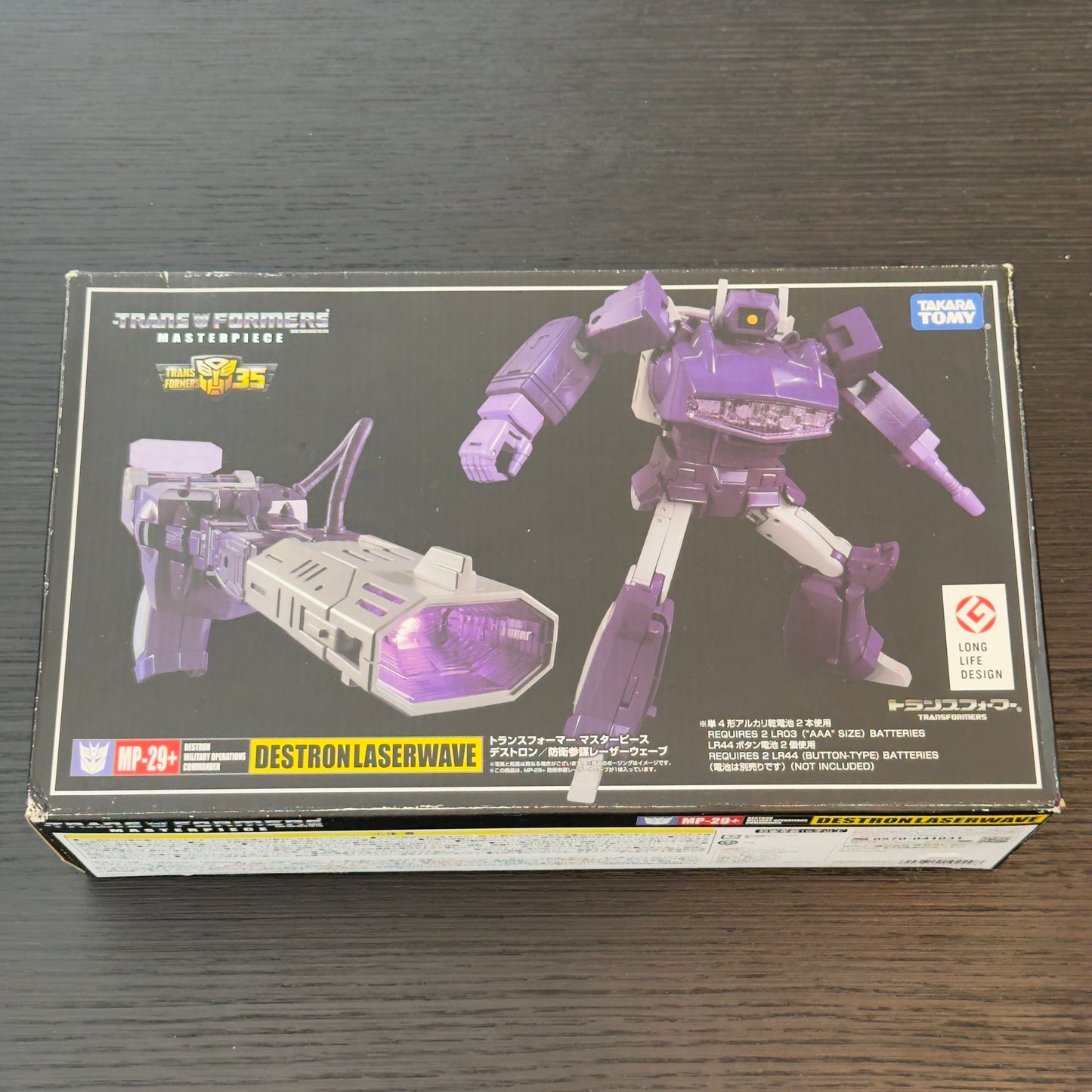 ALT Text:

Rare Takara Tomy MP-29+ Destron Laserwave Shockwave Masterpiece Transformers Figure Brand New Factory Sealed with Collector Coin Authentic